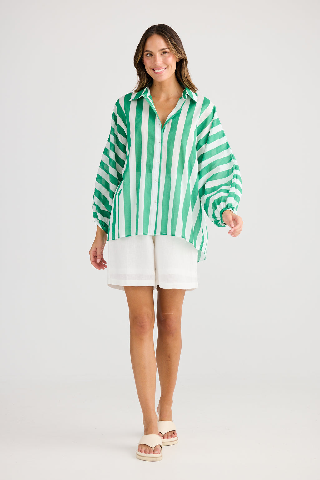 Cliffside Shirt Green Stripe