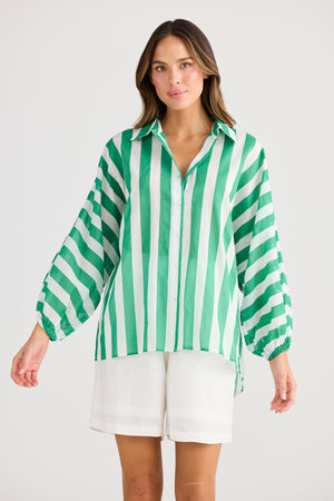 Cliffside Shirt Green Stripe