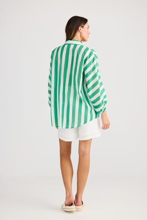 Cliffside Shirt Green Stripe