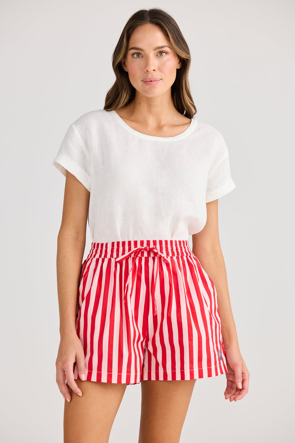 Adrift Short Pink Stripe