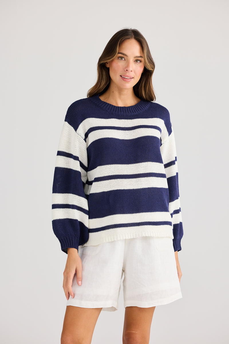 Sandwood Knit Navy Stripe
