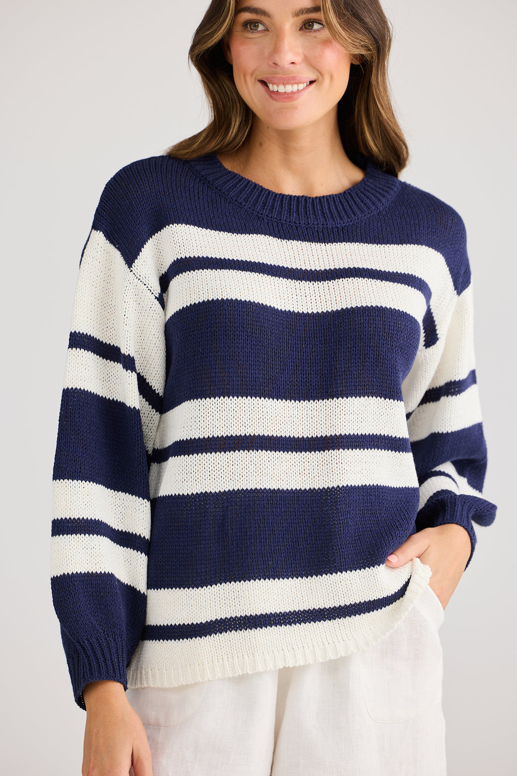 Sandwood Knit Navy Stripe
