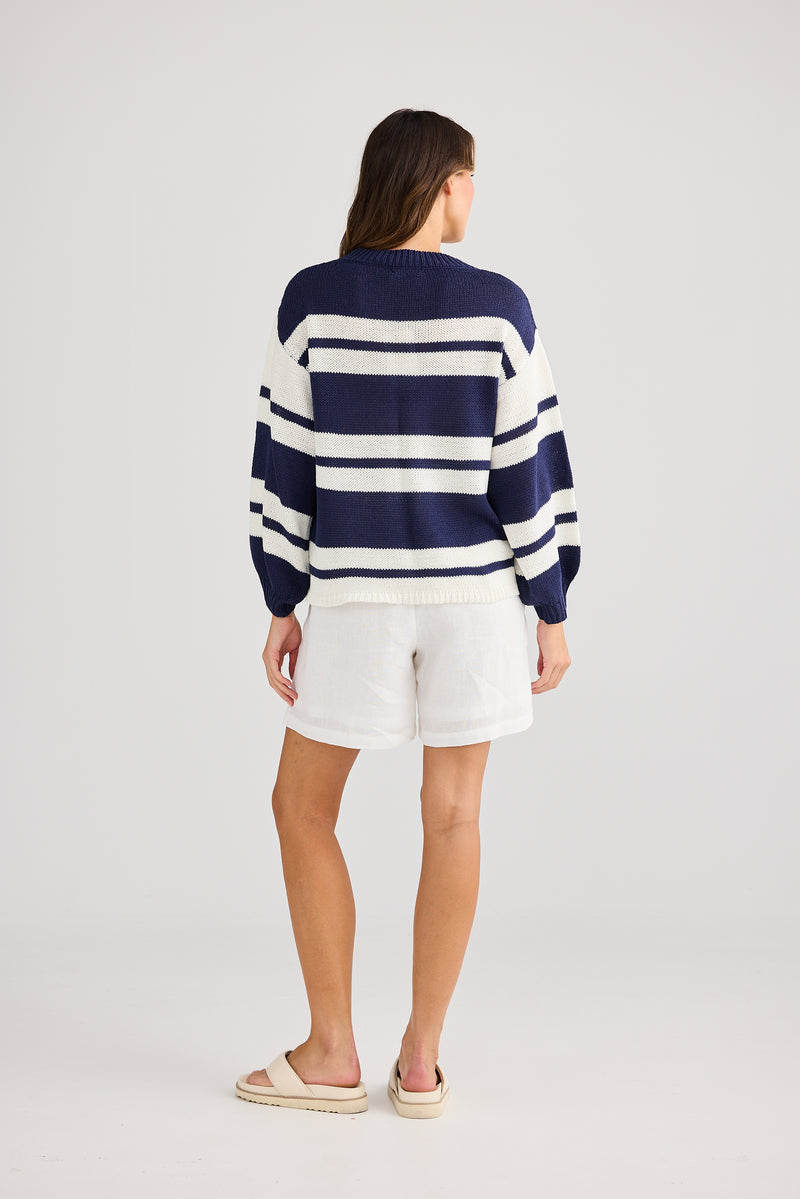 Sandwood Knit Navy Stripe