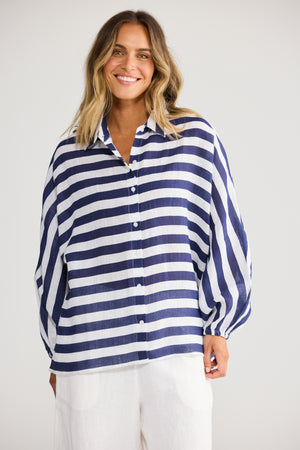 Cliffside Shirt Navy Stripe