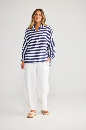 Cliffside Shirt Navy Stripe