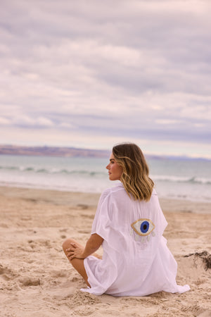 Stormy Kaftan White