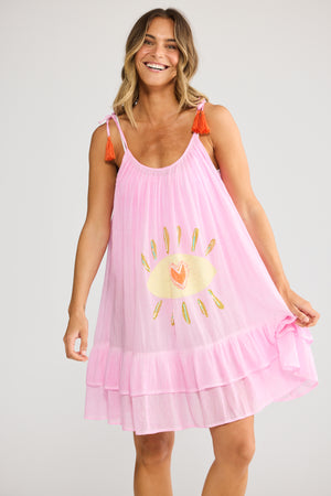 Keanu Mini Dress Hot Pink