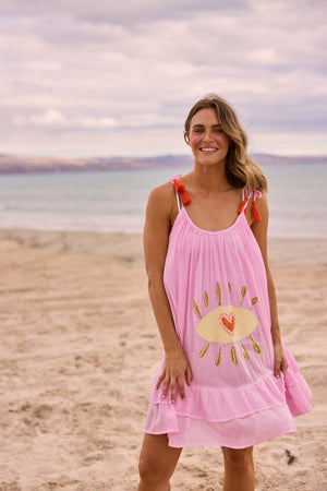 Keanu Mini Dress Hot Pink