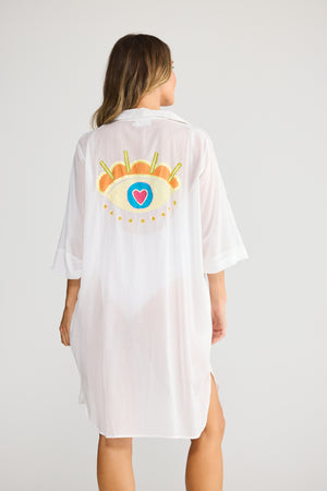 Lara Shirt Dress White