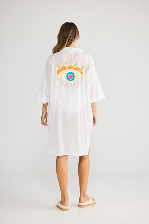 Lara Shirt Dress White