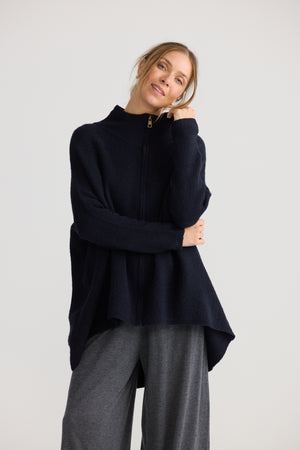 Woodside Poncho Navy