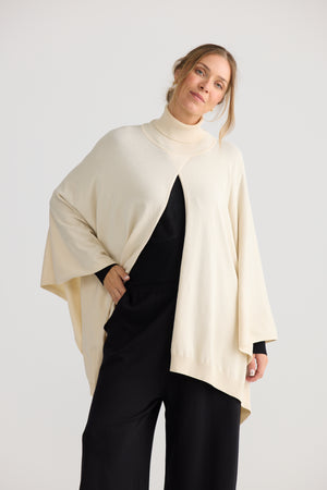 Awaken Knit Cape Dove