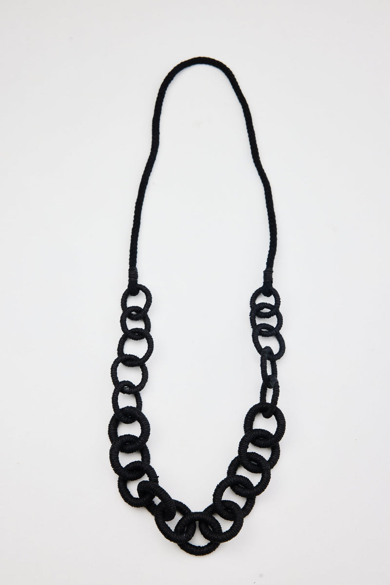 Abstract Necklace Black