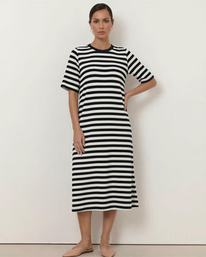 T-Shirt Dress B&W Stripe
