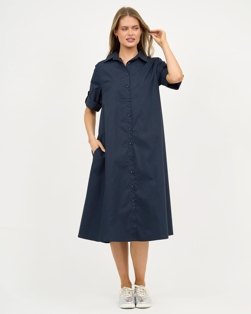 Shirt Dress Navy