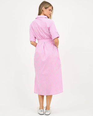 Shirt Dress Pink Stripe