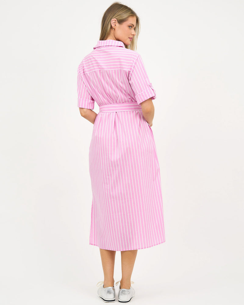 Shirt Dress Pink Stripe