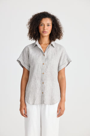 Dune Shirt Charcoal Fleck