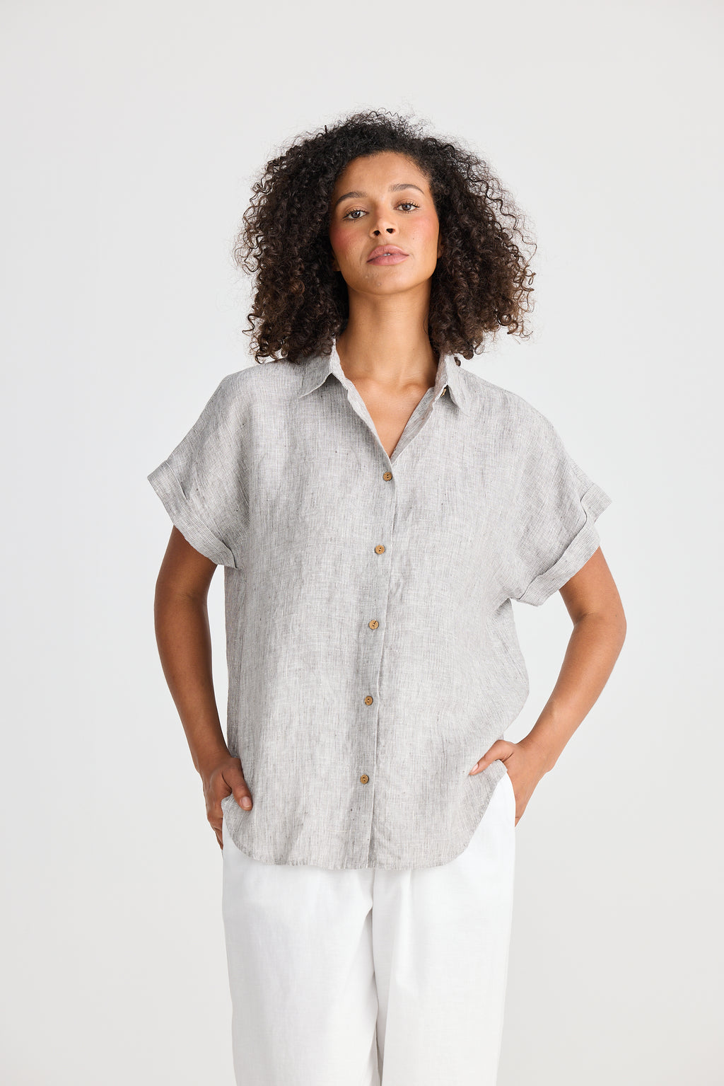 Dune Shirt Charcoal Fleck