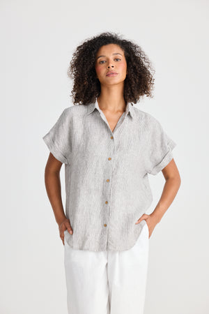 Dune Shirt Charcoal Fleck