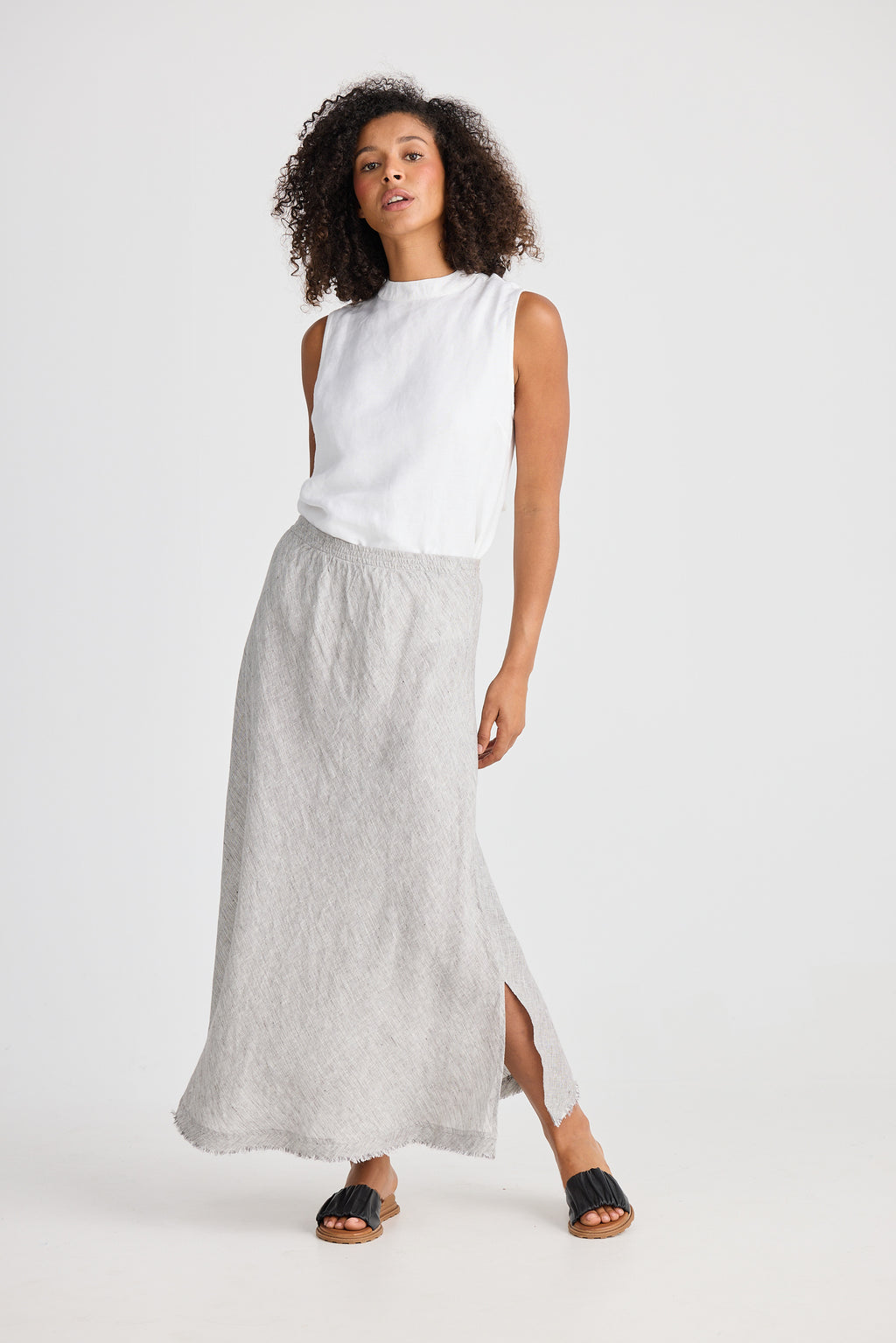Sicily Skirt Charcoal Fleck