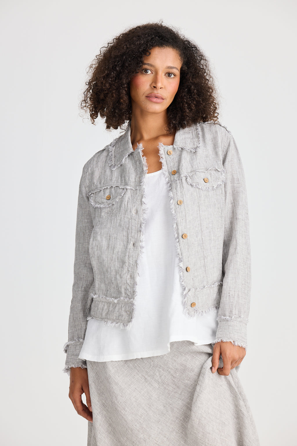 Monza Jacket Charcoal Fleck