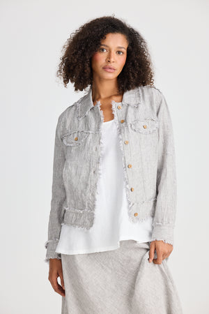 Monza Jacket Charcoal Fleck