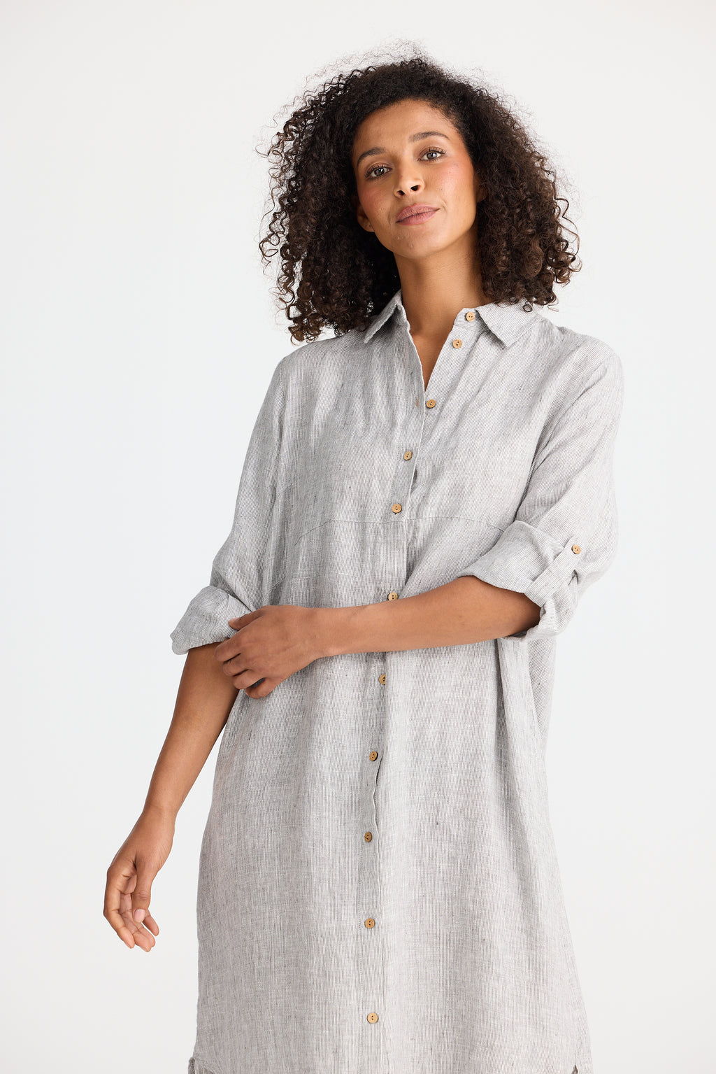 Castro Overshirt Shirt Charcoal Fleck
