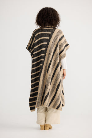 Mirador Knit Cape Blk/Cedar