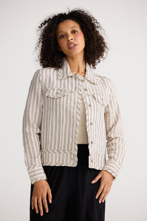 Monza Jacket Natural Stitch