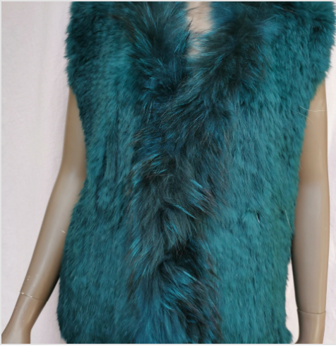 Classic Short Fur Vest Teal