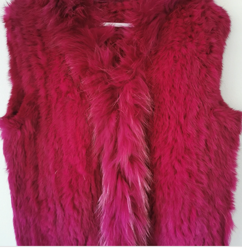 Classic Short Fur Vest Hot Pink