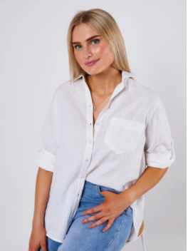 Adele Linen Shirt White