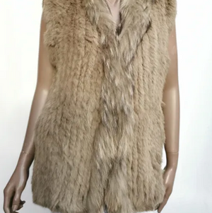 Classic Long Fur Vest Mocha
