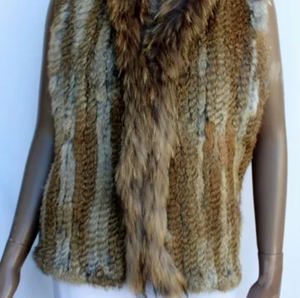 Classic Short Fur Vest Natural Tan