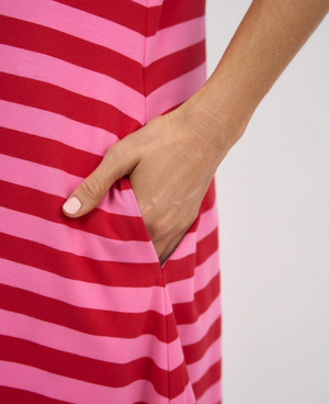 T-Shirt Dress Pink Stripe