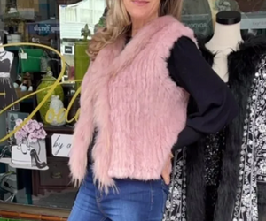 Classic Short Fur Vest Musk