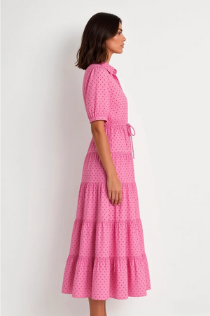 Jane Dress Red/Pink Square