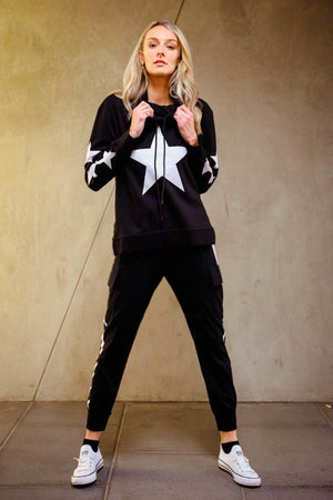 X6 Star Funnel Sweater Black