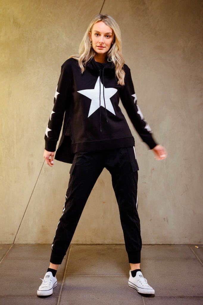 X6 Star Funnel Sweater Black