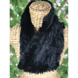 Infinity Fur Scarf - Black
