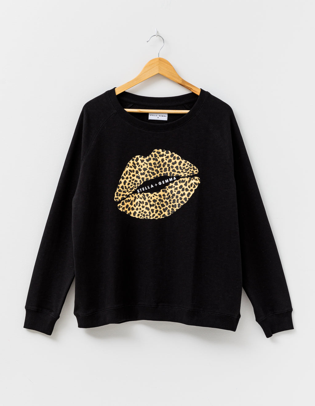 Black Leopard Lips Sweatshirt